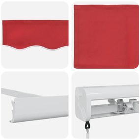 Toldo Retrátil Manual vidaXL Vermelho 300x250 cm