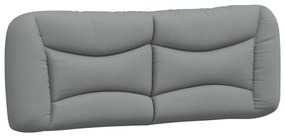 Estrutura de cama sem colchão 140x200 cm tecido cinzento-claro