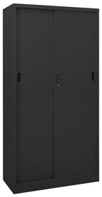 Armário escritório porta deslizante 90x40x180 cm aço antracite