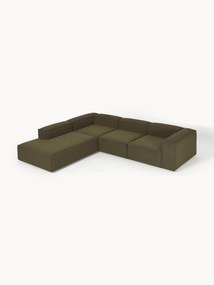 Sofá de canto modular em bouclé Lennon (4 lugares)