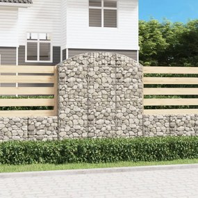 vidaXL Cesto gabião arqueado 150x30x160/180 cm ferro galvanizado