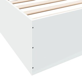 Estrutura de cama 200x200 cm derivados de madeira branco