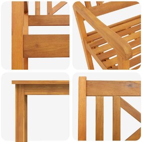 Conjunto de Jantar para Jardim 9 pcs Castanho 180 x 90 x 75 cm