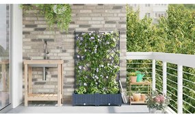 Vaso de Jardim com Treliça 2 pcs Cinza 80x40x125.5 cm
