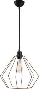 Candeeiro de Teto Maden – Cobre e Preto – 33 cm