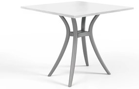 Pack de 6 mesas classic 60x60, Tampo Branco Melamina 19mm