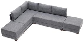 Sofá-Cama de Canto Fly – Cinzento – 210x70x280 cm