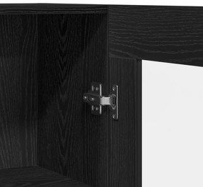 Armários de livros vidaXL 2 unidades Carvalho Preto 82,5x30,5x185 cm M