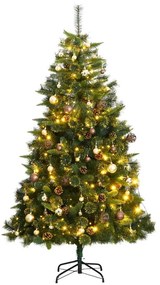 vidaXL Árvore Natal artificial articulada c/ 300 luzes LED+bolas 240cm
