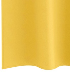 Cortinas 2 pcs amarelo mostarda 260 x 140 cm Poliéster