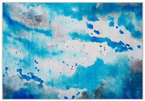 Tapete azul e cinzento 160 x 230 cm BOZAT Beliani
