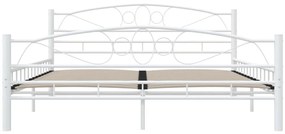Estrutura de cama 160x200 cm metal branco