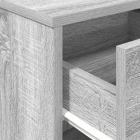 Mesa de cabeceira com gaveta 40x34x50 cm cinzento sonoma