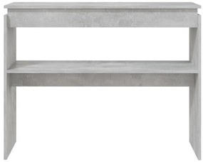 Mesa consola 102x30x80 cm derivados de madeira cinzento cimento