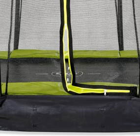 Trampolim redondo de solo Silhouette ø366 cm com rede de segurança - verde