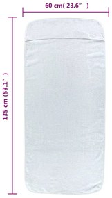 Toalhas de praia 4 pcs 60x135 cm tecido 400 GSM branco