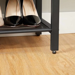Sapateira 6 prateleiras 100 x 30 x 110 cm castanho Vintage preto