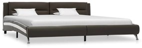 vidaXL Estrutura de cama 180x200 cm couro artificial cinzento