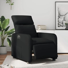 Poltrona reclinável elétrica couro artificial preto