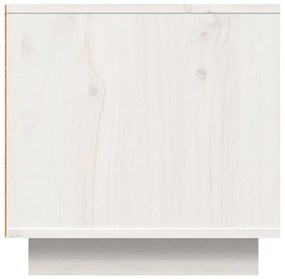 Móvel de TV 140x40x40 cm madeira de pinho maciça branco