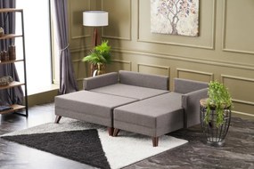 Sofá-Cama de Canto Bella – Castanho – 205 x 85 x 81 cm