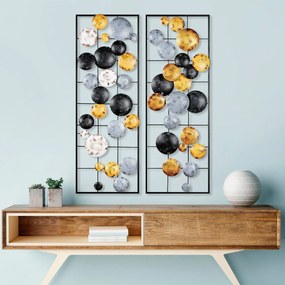 Acessório Decorativo de Parede Camber – Multicolor – 32x92x4 cm (2 Peç