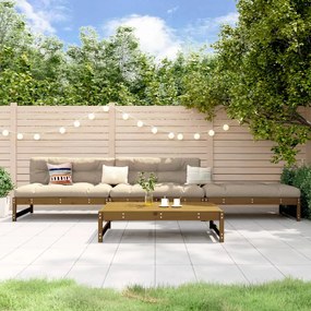 vidaXL 4 pcs conjunto lounge de jardim pinho maciço castanho-mel