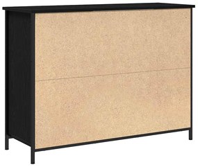 Estante Preto Carvalho 100x35x75 cm Madeira de Engenharia