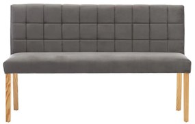 Banco 140 cm veludo cinzento