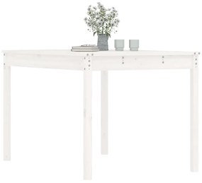 Mesa de jardim 121x82,5x76 cm madeira de pinho maciça branco