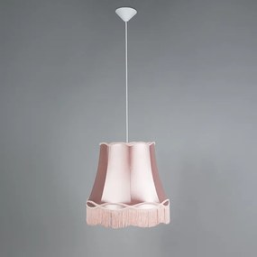 Conjunto de 4 lâmpadas retro suspensas rosa 45 cm - Vovó Retro