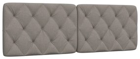 Almofadão de cabeceira 160 cm tecido cinzento-acastanhado