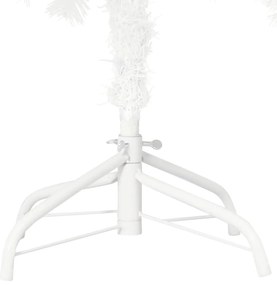 Árvore Natal artificial pré-iluminada c/ bolas branco