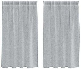 Cortinas 2 pcs Cinzento-escuro 140 x 140 cm Poliéster