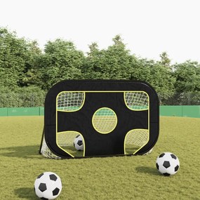 vidaXL Rede de baliza de futebol com alvo 120x80x80 cm poliéster
