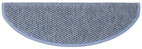 Tapetes escada adesivos aspeto sisal 30 pcs 65x21x4 cm azul