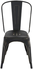 Cadeira Benedikt em metal 89 x 44 x 48 cm Preto + Dourado