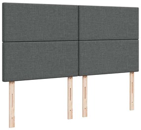 Estrutura de cama otomana com colchão 180x200cm cinzento escuro