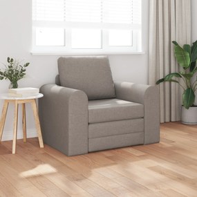 vidaXL Sofá Cama de Piso 2-em-1 Taupe 98x71x83 cm Tecido