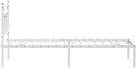 Estrutura de cama sem colchão com cabeceira 75x190 cm branco