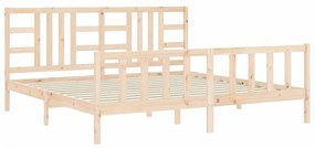 Cama sem colchão 200x200 cm madeira de pinho maciça