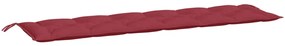 Almofadões banco jardim 2 pcs tecido oxford vermelho tinto