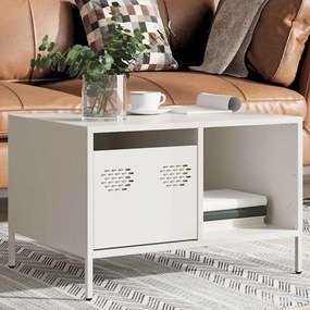 Mesa de centro 68,5x50x43,5 cm aço laminado a frio branco