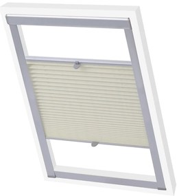 vidaXL Persiana plissada creme PK06