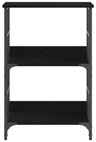 Estante vidaXL Carvalho Preto 50x33x82 cm Madeira Engineered e Aço
