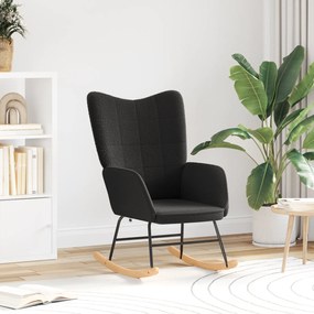 Cadeira Relaxante vidaXL Preto em Tecido com Pelo Curto