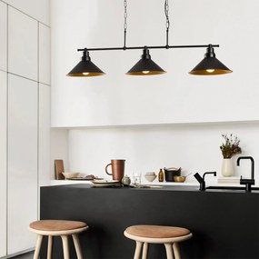 Candeeiro Chandelier Sivani – Preto – 108 x 24 cm