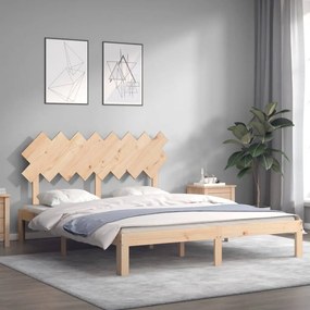 Cama sem colchão 160x200 cm madeira de pinho maciça