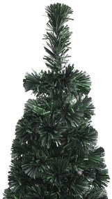 Árvore de Natal artificial fina c/ suporte 120 cm fibra ótica