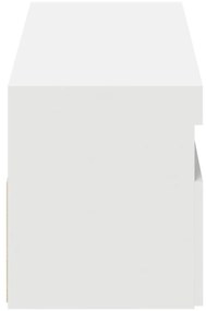Móveis de TV com luzes LED 2 pcs 60x35x40 cm branco